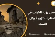 تفسير رؤية الخراب في المنام للمتزوجة وكل النساء تفسير رؤية الخراب في المنام للعزباء