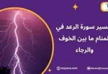 تفسير حلم سورة الرعد في المنام