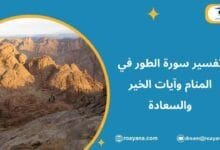 تفسير حلم سورة الطور في المنام