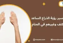 تفسير رؤية الذراع في المنام وكذلك الساعد الكتف وغيرهم تفسير حلم الذراع في المنام