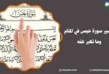تفسير حلم سورة عبس في المنام