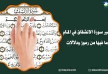 تفسير رؤية سورة الانشقاق في المنام