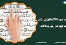 تفسير رؤية سورة الانشقاق في المنام
