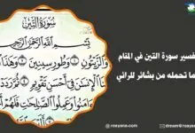 تفسير رؤية سورة التين في المنام