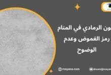تفسير رؤية اللون الرمادي في المنام