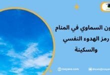 تفسير رؤية اللون السماوي في المنام