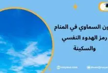 تفسير رؤية اللون السماوي في المنام