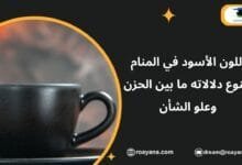 تفسير حلم اللون الأسود في المنام