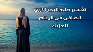تفسير حلم البحر الأزرق الصافي للعزباء: بشائر وأسرار مهمة لك معنى تفسير حلم البحر الأزرق الصافي في المنام للعزباء