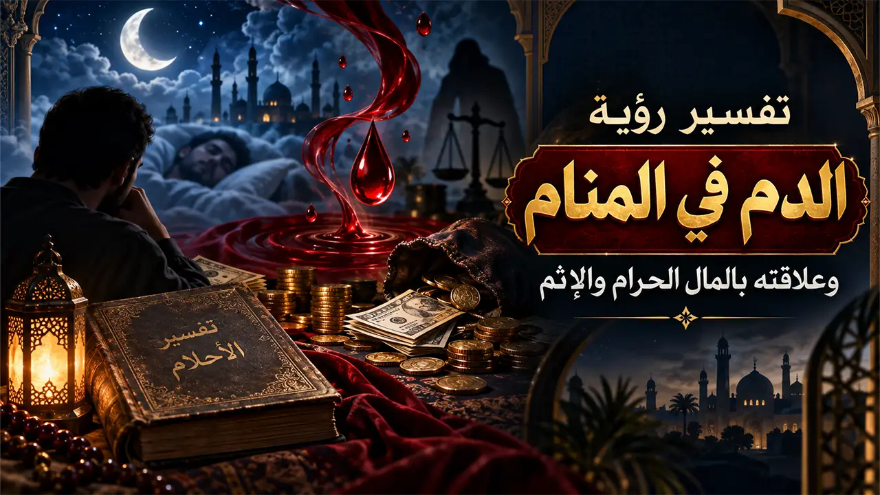 تفسير رؤية الدم في المنام وعلاقته بالمال الحرام والإثم تفسير رؤية الدم في المنام